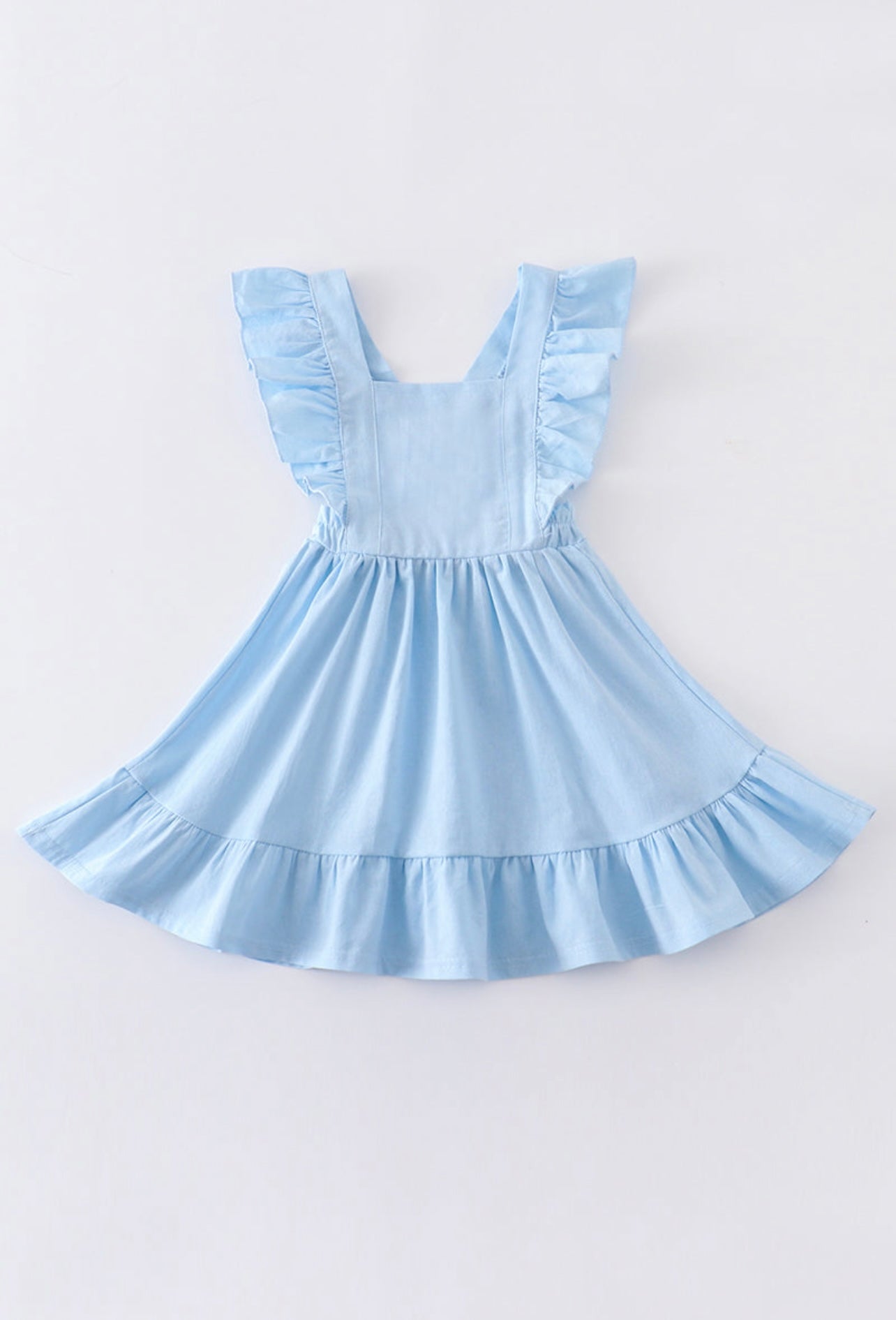 Flutter Trim Ruffle Dress